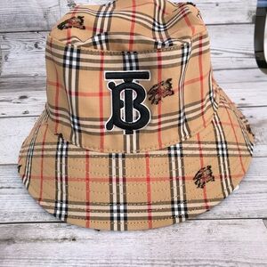 Burberry Tan Check Bucket Hat